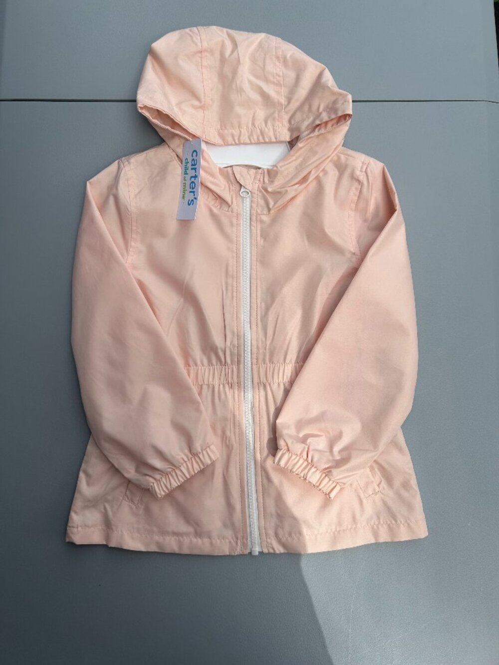 Carter's Child of Mine Toddler Girl Windbreaker Jacket with Hood, Sizes 12M-5T